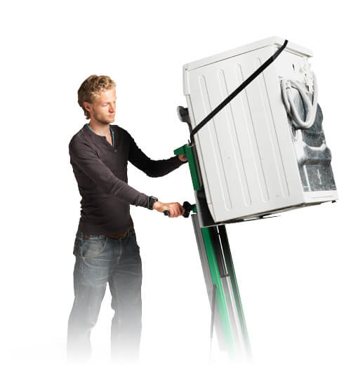 Tiller®-liftmobile LM75HA, en elektrisk løfteløsning til let løft af vaskemaskiner og tørretumblere